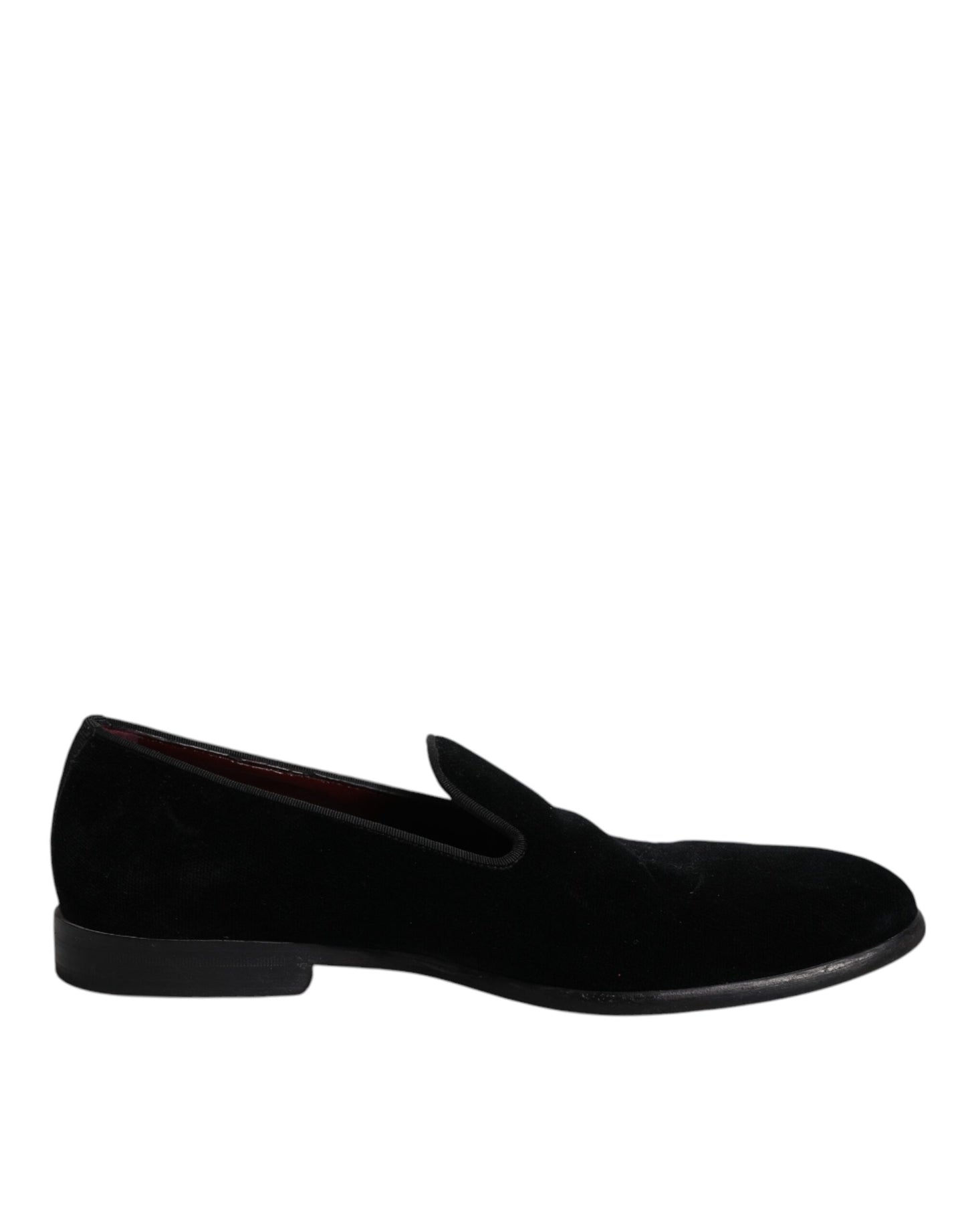 Dolce &amp; Gabbana – Schwarze Loafer aus Samt für formelle Herren