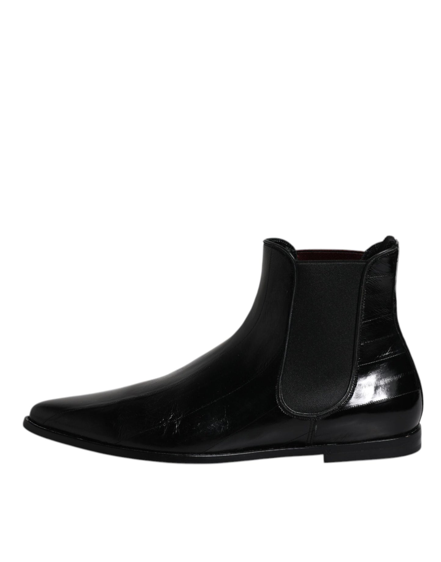 Dolce &amp; Gabbana Chelsea Boots aus schwarzem Leder für Herren