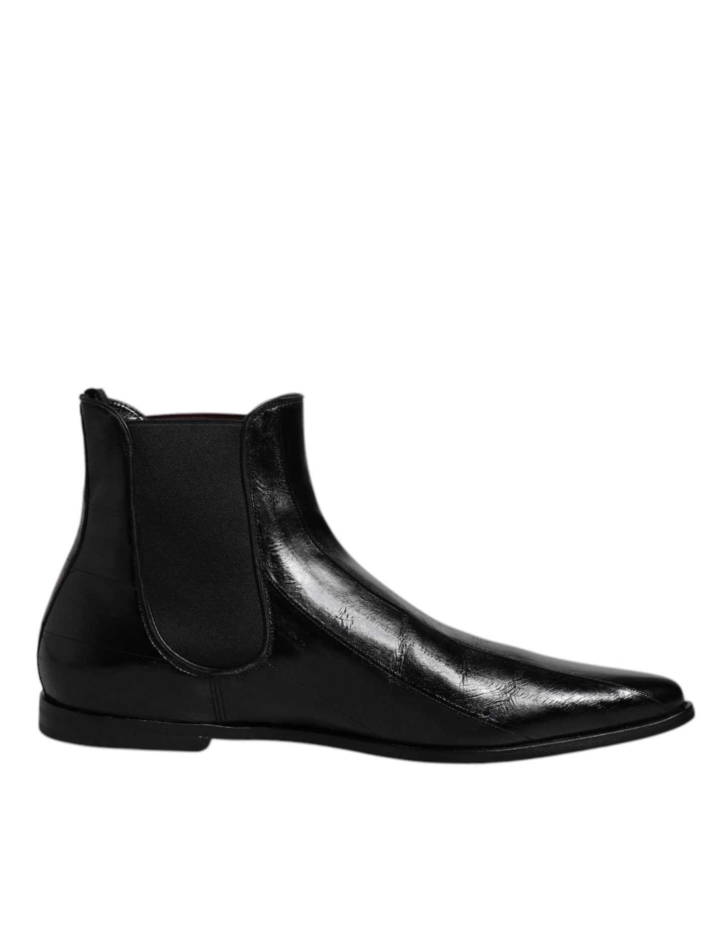 Dolce &amp; Gabbana Chelsea Boots aus schwarzem Leder für Herren