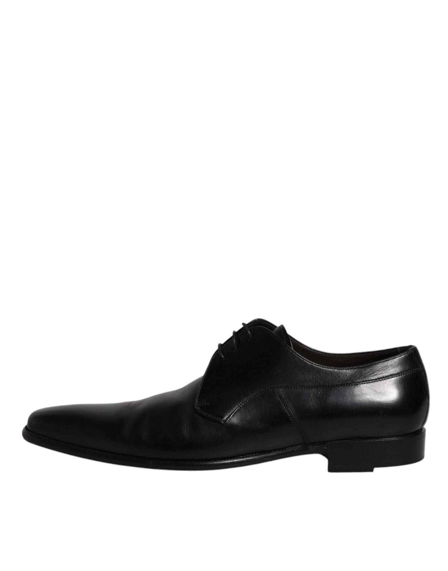 Dolce & Gabbana Black Leather Derby Men Formal Dress Shoes