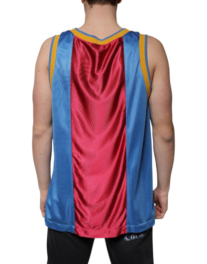 Dolce &amp; Gabbana – Mehrfarbiges, ärmelloses Jersey-Tank-Shirt