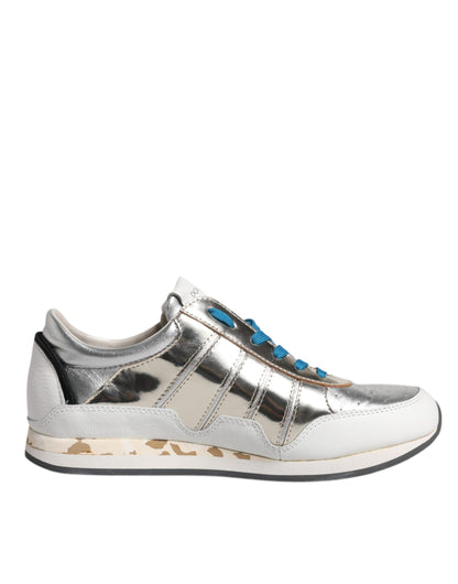 Dolce &amp; Gabbana Mehrfarbige niedrige Sneakers aus Leder