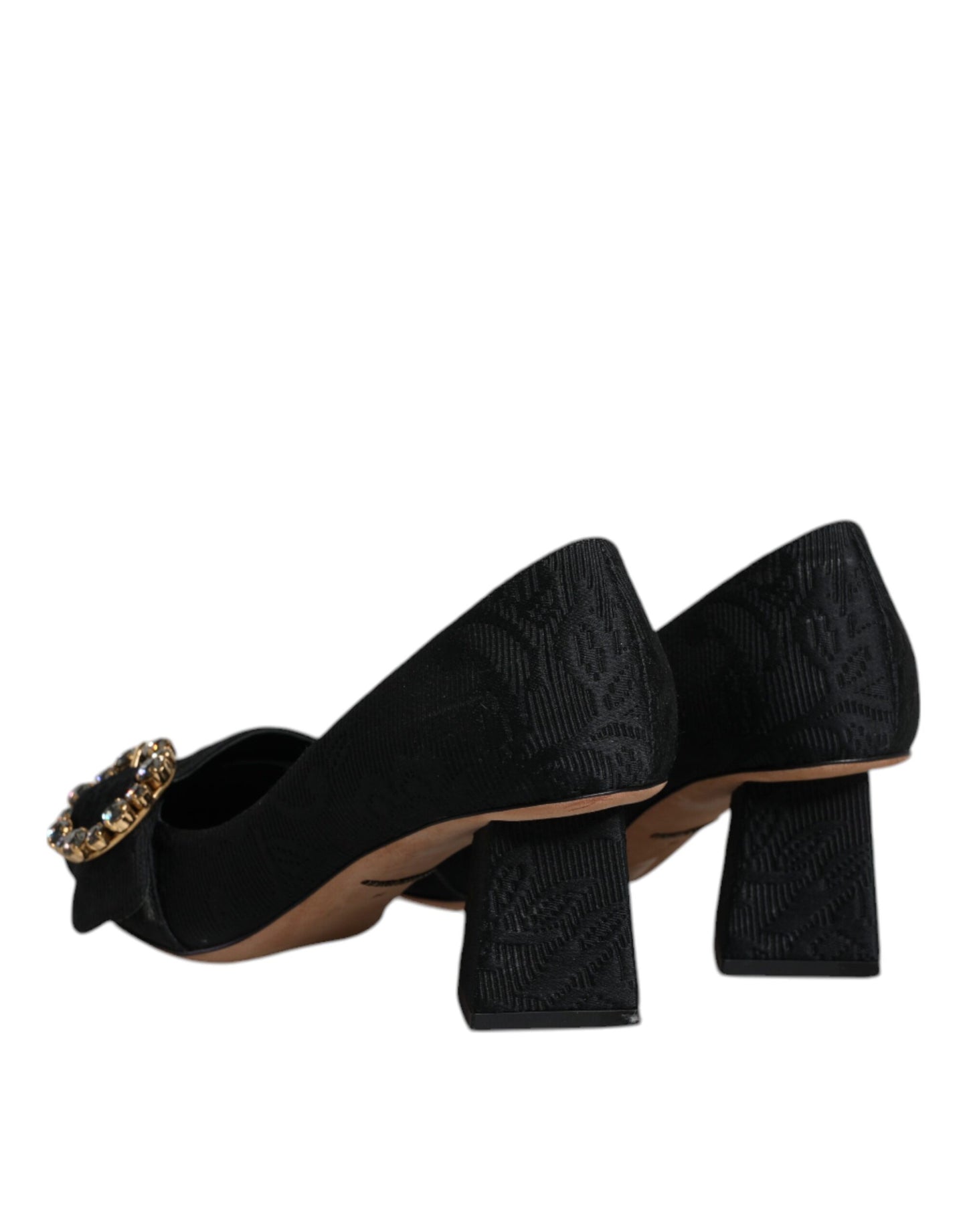 Dolce &amp; Gabbana Pumps mit Kristallen in Schwarz aus Brokat