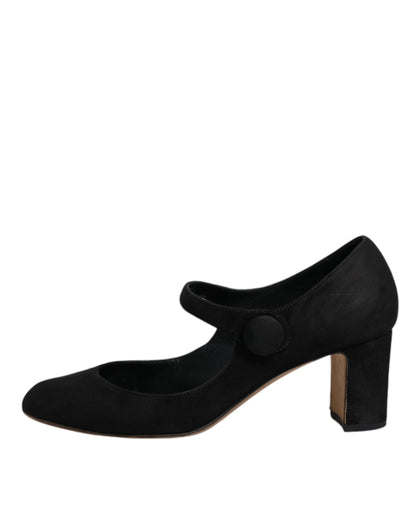 Dolce &amp; Gabbana KEIRA Pumps aus schwarzem Wildleder