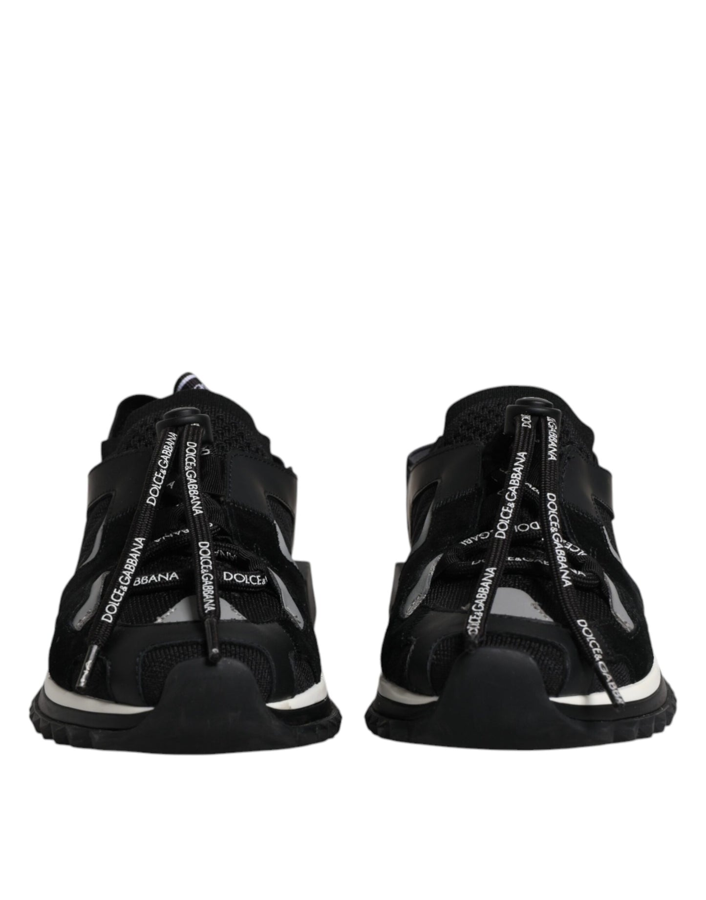 Dolce & Gabbana Black White Logo Sorrento Sneakers Shoes