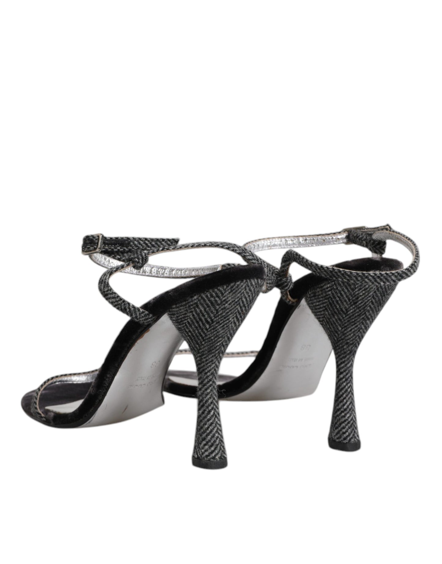 Dolce &amp; Gabbana – Schwarze High Heels mit Knöchelriemen