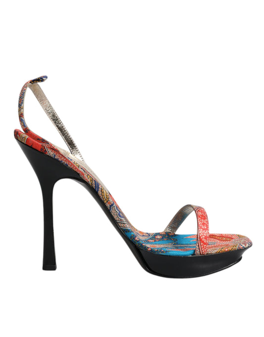 Dolce &amp; Gabbana Mehrfarbige High Heels mit Blumenmuster