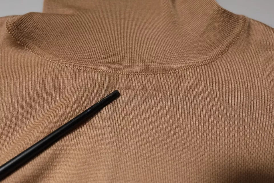 Dolce &amp; Gabbana, Brauner Rollkragenpullover mit langen Ärmeln