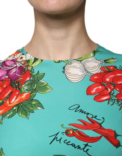 Dolce &amp; Gabbana – Ärmelloses Tanktop mit buntem Gemüse