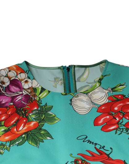 Dolce &amp; Gabbana – Ärmelloses Tanktop mit buntem Gemüse