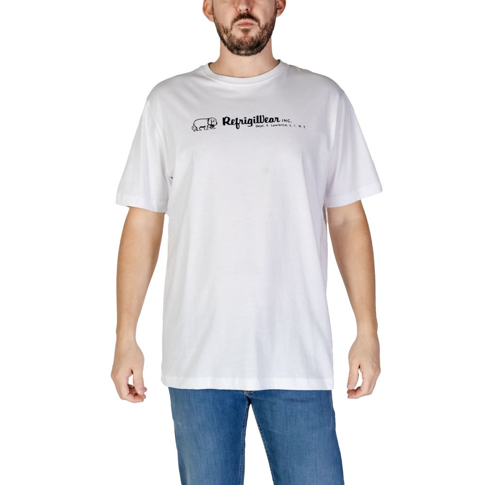 Weißes Baumwoll-T-Shirt von Refrigiwear