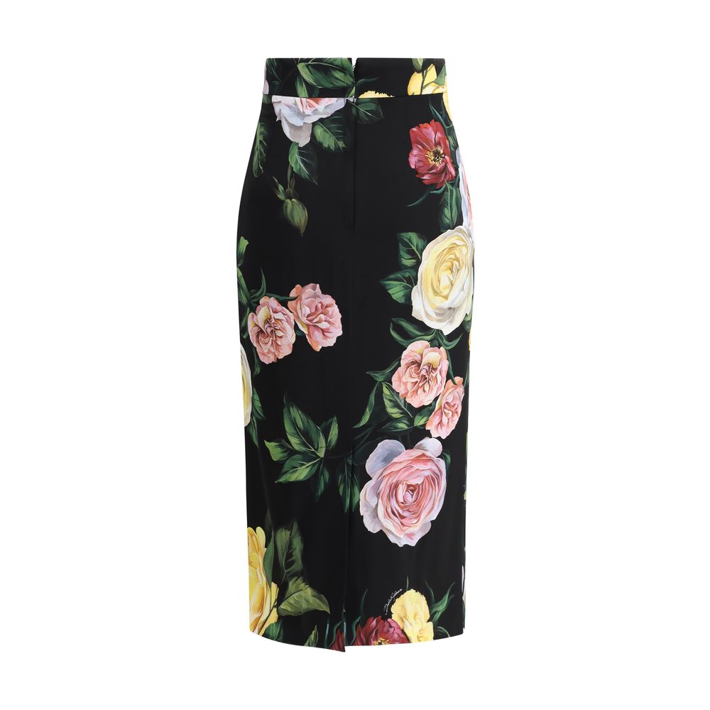 Dolce & Gabbana Rose and peony pattern Skirt