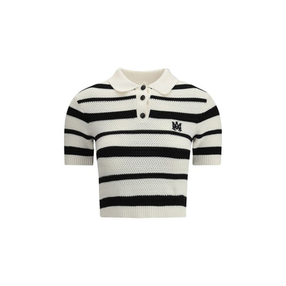 Amiri Cropped Striped Polo