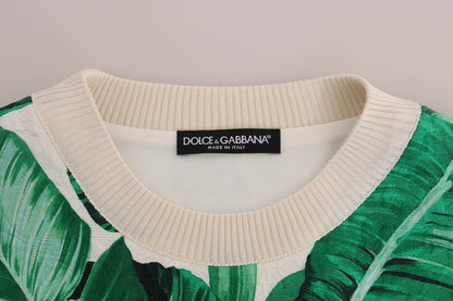 Dolce &amp; Gabbana Pullover mit tropischen Pailletten - Lush Greenery Edition