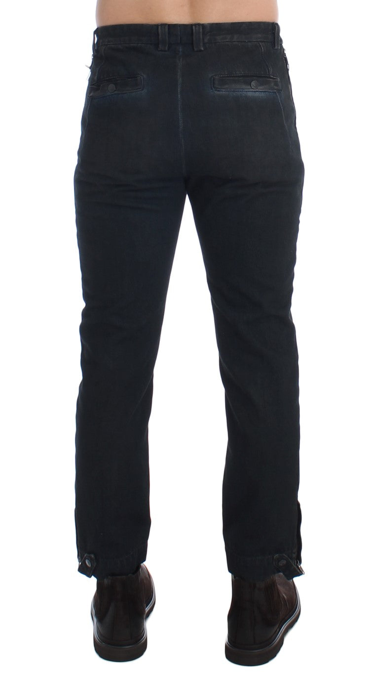 Blaue Slim-Jeans aus Baumwoll-Denim