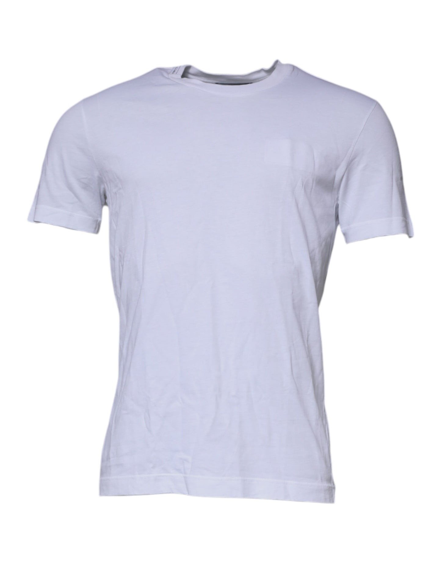 Dolce & Gabbana White DG Logo Cotton Crew Neck T-shirt