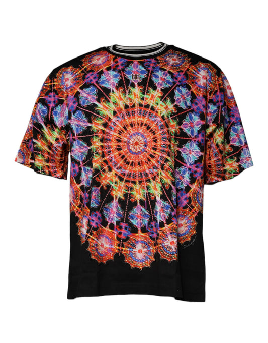 Dolce &amp; Gabbana Multicolor Kaleidoscope Herren Kurzarm-T-Shirt