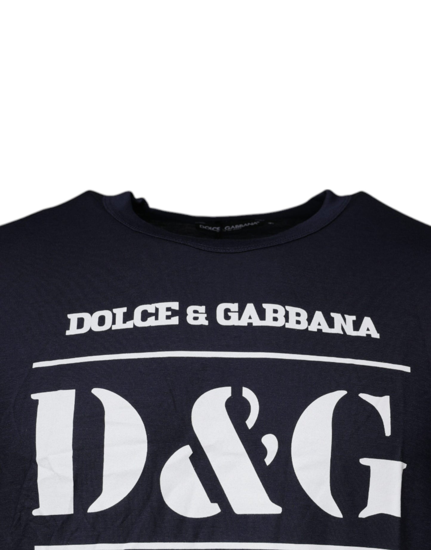 Dolce &amp; Gabbana - Blaues D&amp;G King Of Love-T-Shirt aus Baumwolle mit Rundhalsausschnitt