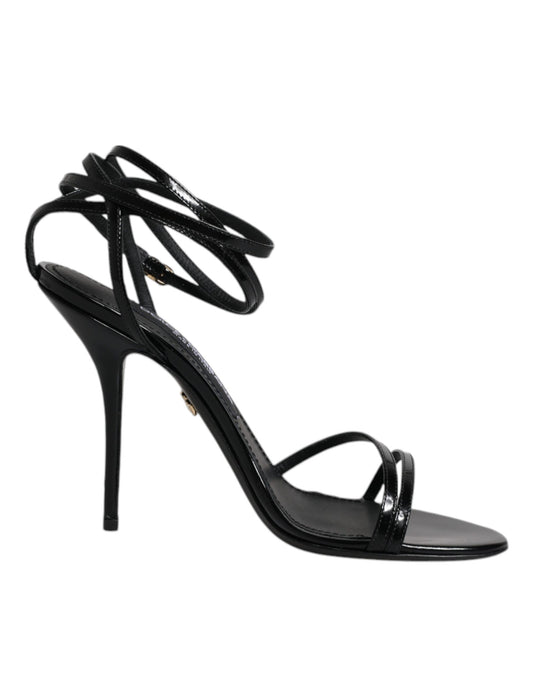 Dolce &amp; Gabbana – KEIRA – Sandalen mit Knöchelriemen, Schwarz