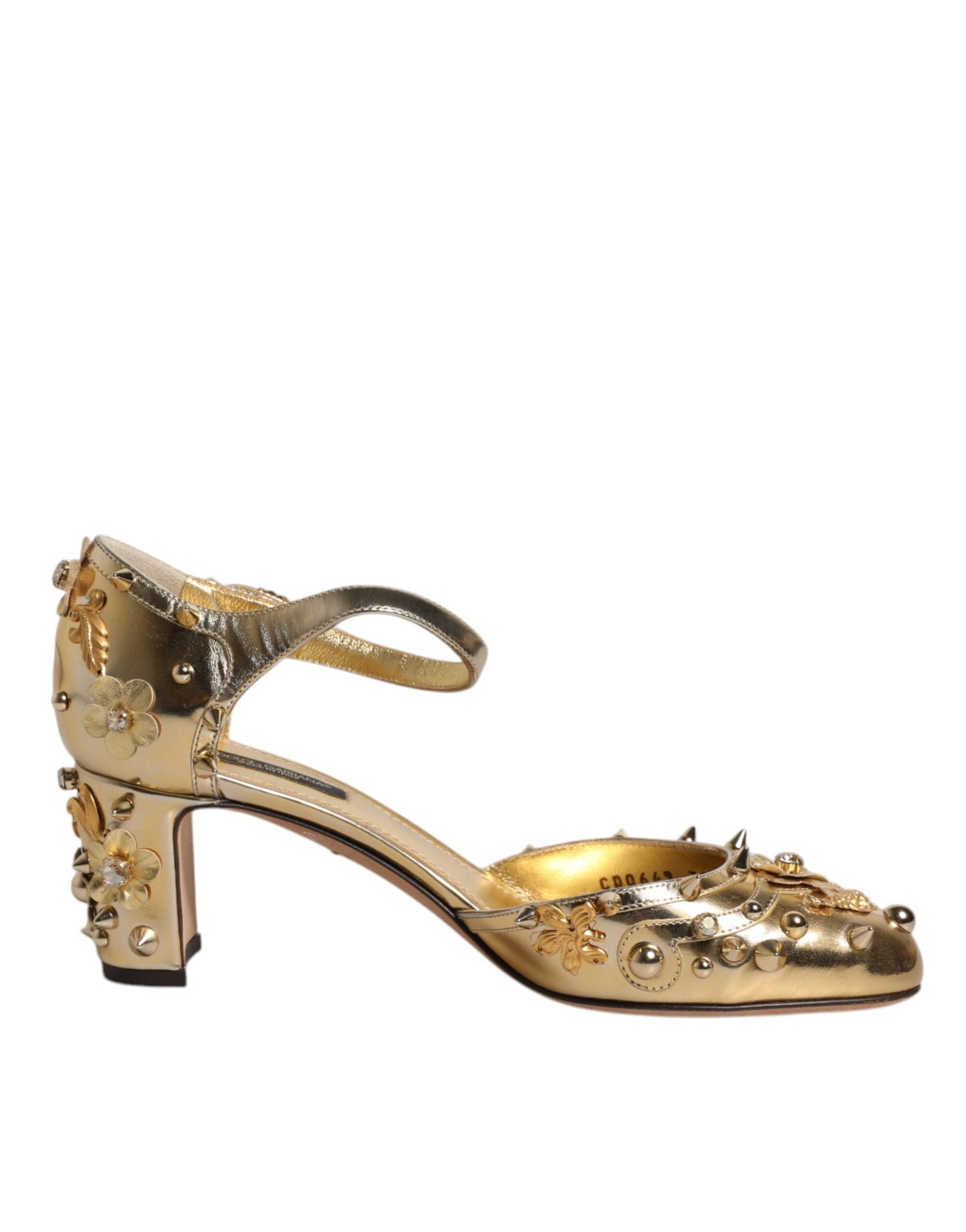 Dolce &amp; Gabbana Vally Slingback-Sandalen mit goldenen Nieten