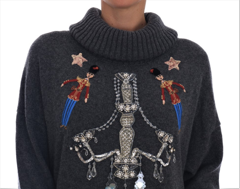 Dolce &amp; Gabbana Rollkragenpullover mit verzaubertem Kristall