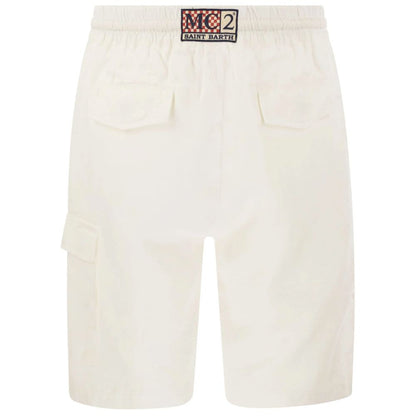 MC2 Saint Barth Weiße Leinenshorts