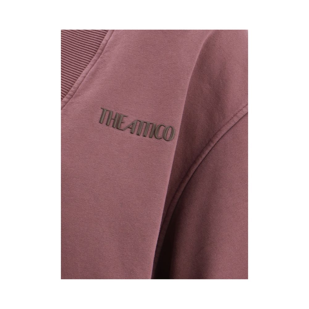 The Attico – Kurzes Sweatshirt mit V-Ausschnitt