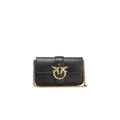 PINKO Schwarze Lederhandtasche