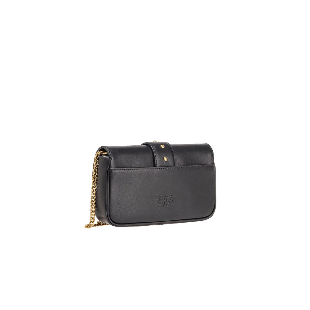 PINKO Schwarze Lederhandtasche