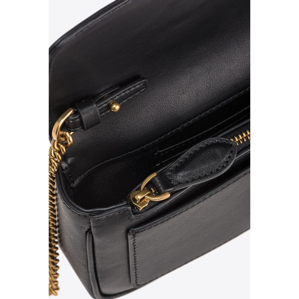 PINKO Schwarze Lederhandtasche