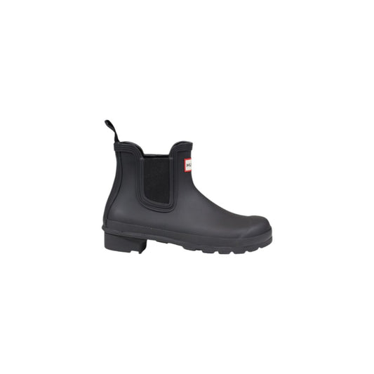 Hunter – Schwarzer Stiefel aus recyceltem Polyester