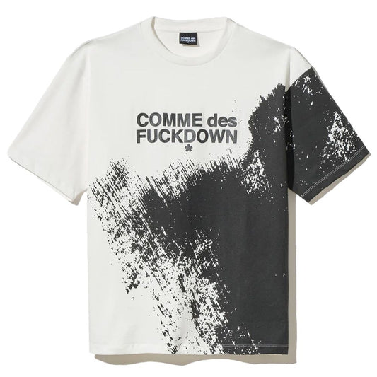 Comme Des Fuckdown – Weißes Baumwoll-T-Shirt