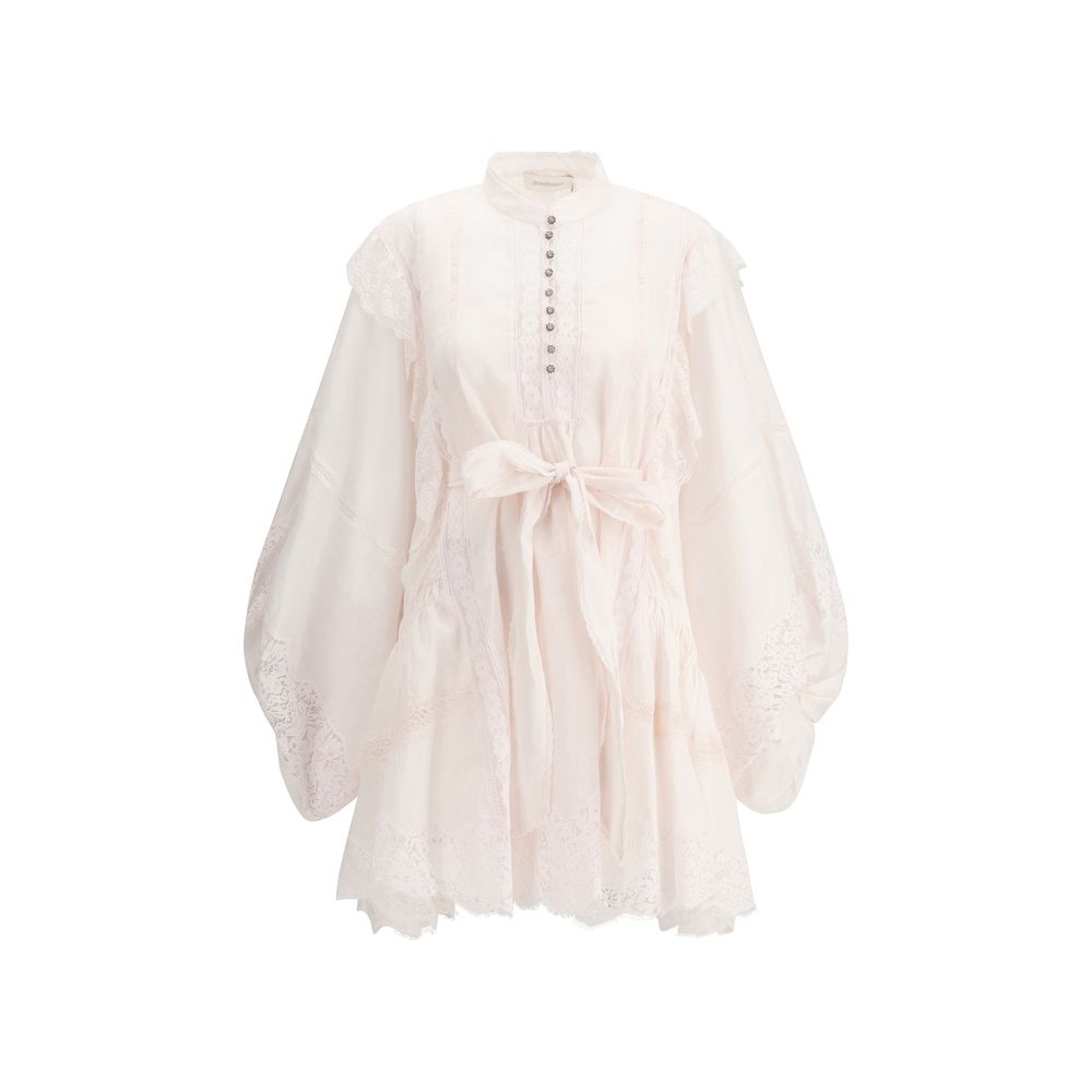 Zimmermann – Mini-Ballow-Kleid aus Crush-Spitze