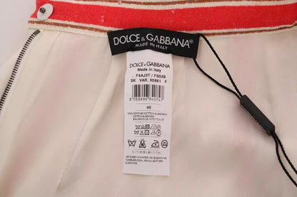 Dolce &amp; Gabbana – Mehrfarbiger Midirock aus Baumwolle mit Portofino-Streifen