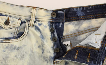 Dolce &amp; Gabbana - Blaue Jeansshorts aus gewaschener Baumwolle von D&amp;G