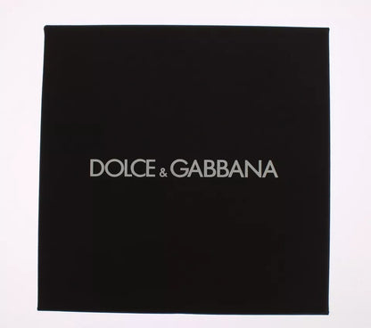 Dolce &amp; Gabbana – Schlüsselanhänger mit Kettenfinder aus Raffialeder in Silber und Braun