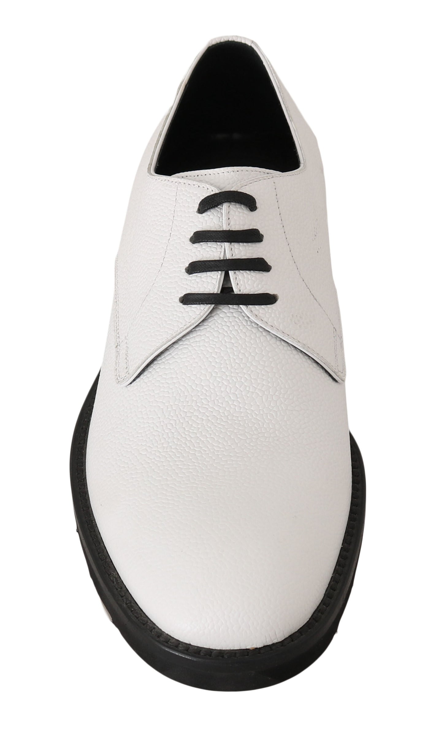 Chaussures formelles de robe derby en cuir blanc