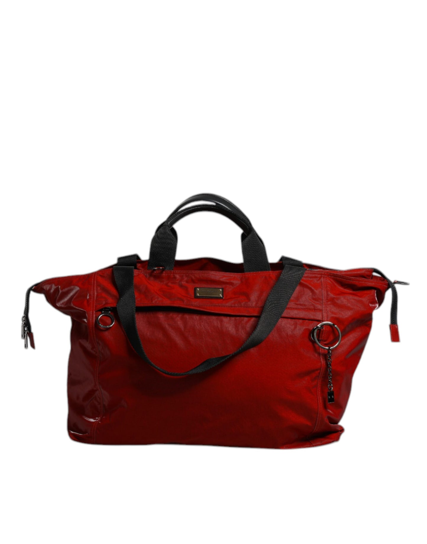 Dolce &amp; Gabbana - Rote Reisetasche aus Nylon-Kalbsleder