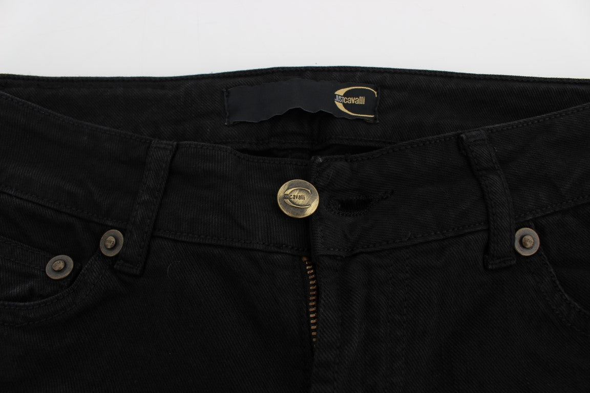 Jeans skinny slim fit in cotone elasticizzato nero