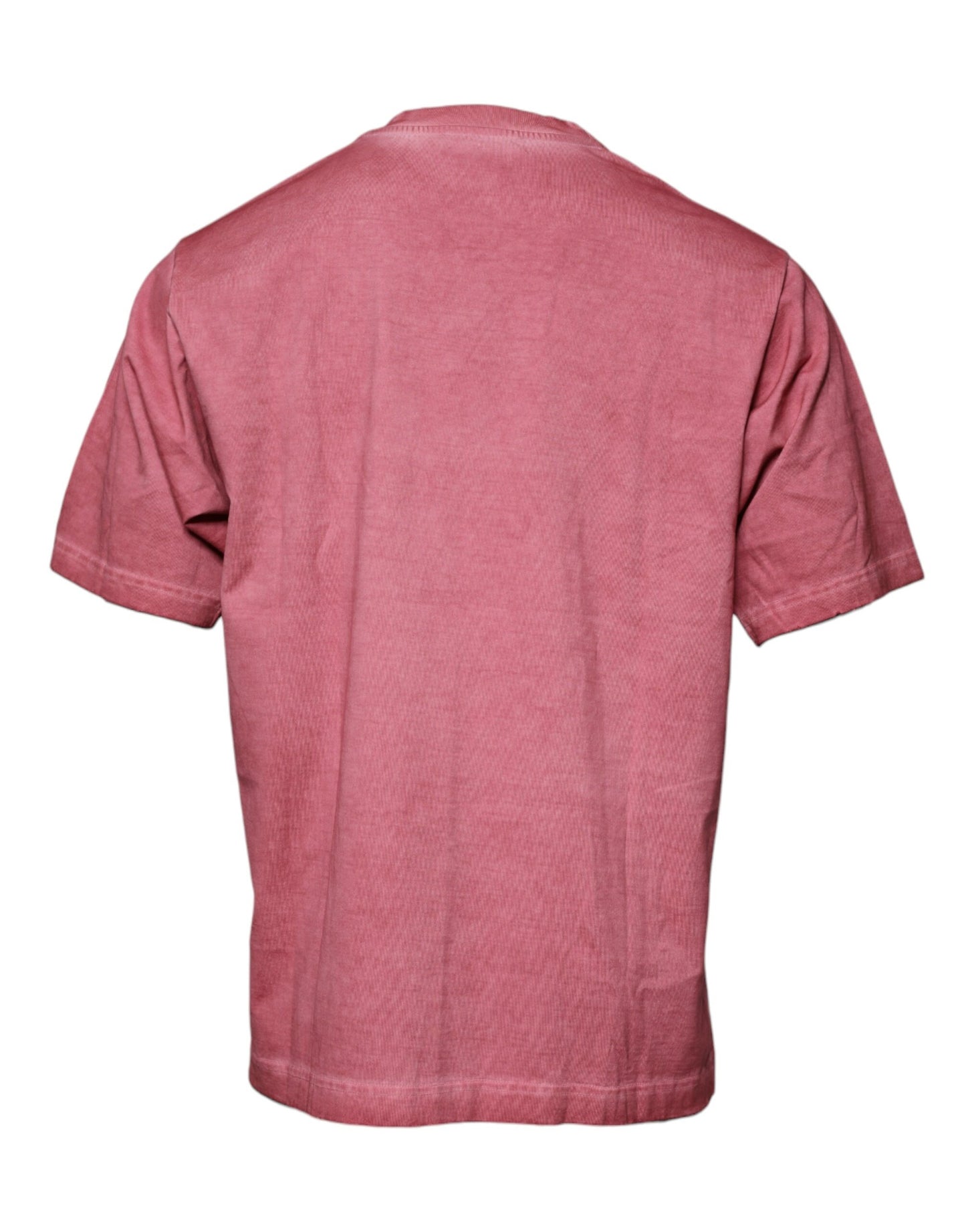 Dolce & Gabbana Pink Logo Print Cotton Crew Neck T-shirt