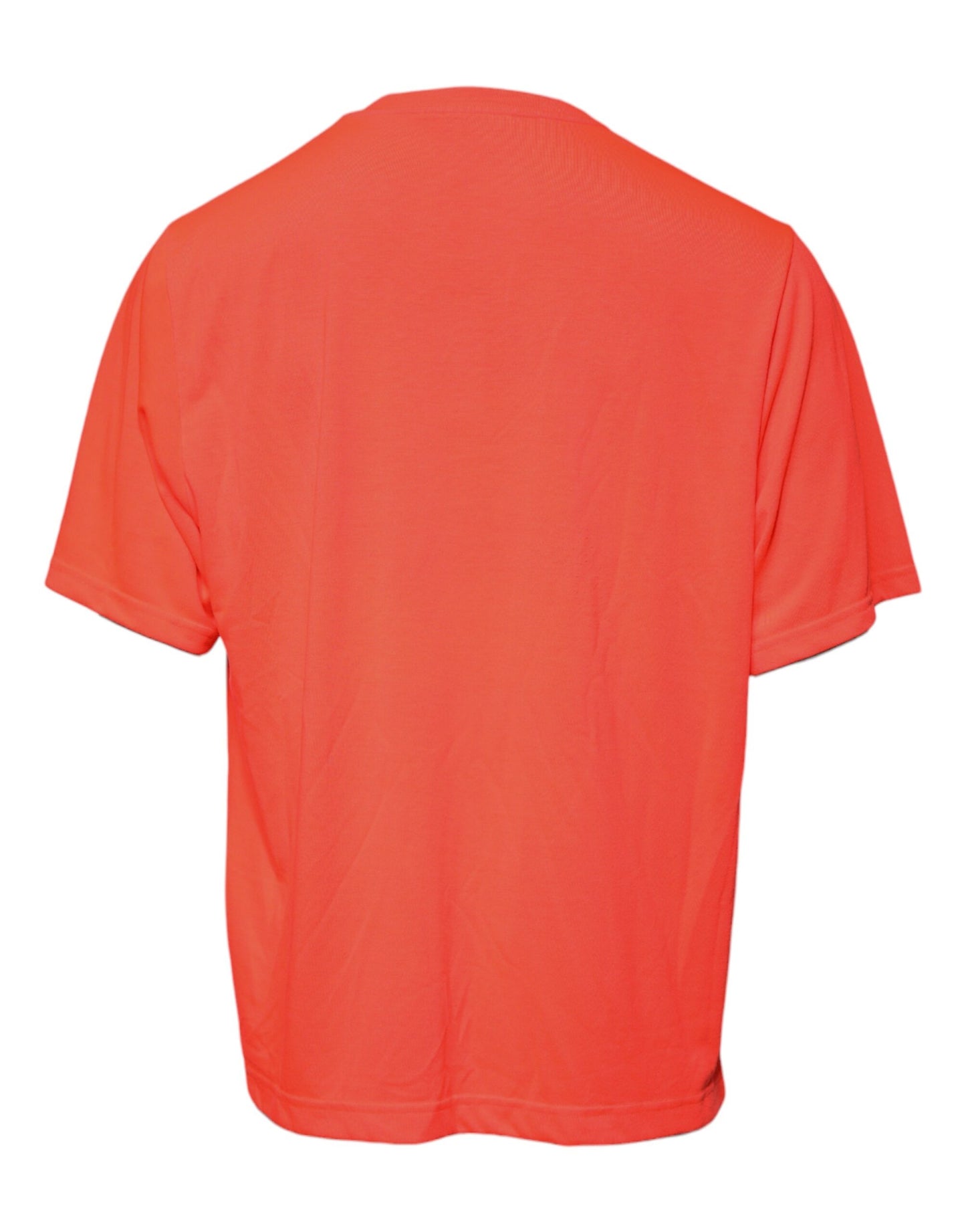 Dolce &amp; Gabbana – Oranges T-Shirt aus Polyester mit Rundhalsausschnitt und Logo