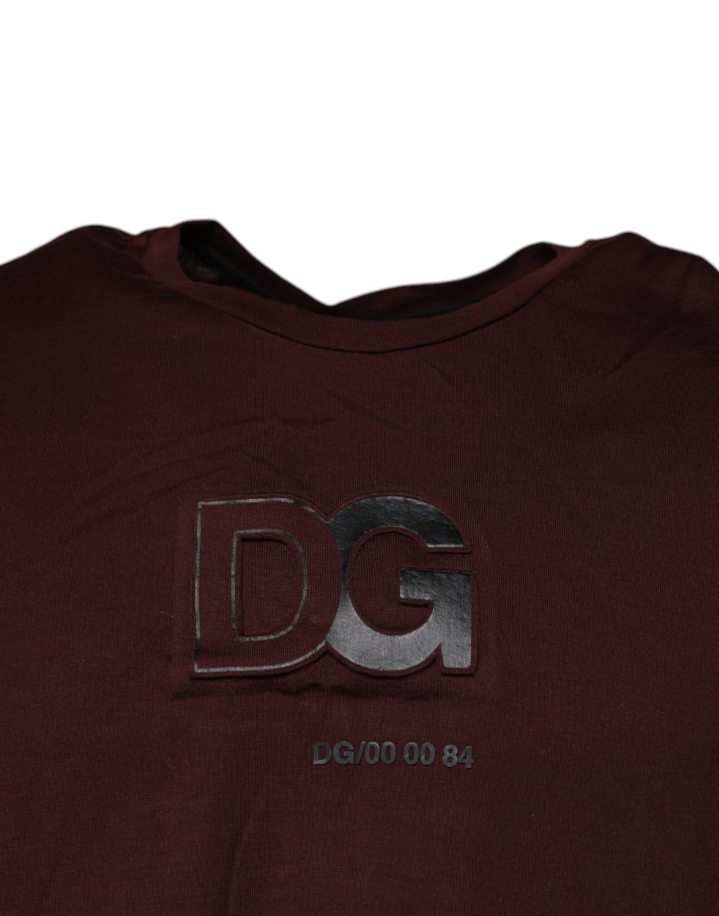 Dolce &amp; Gabbana – Braunes Baumwoll-T-Shirt mit Rundhalsausschnitt und Logo-Print