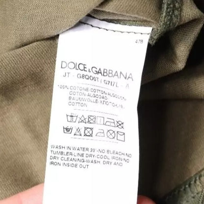 Dolce &amp; Gabbana Mehrfarbiges Camouflage-T-Shirt aus Baumwolle mit Rundhalsausschnitt