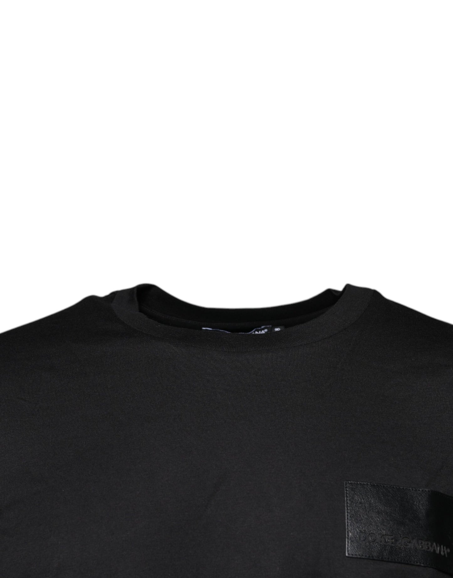 Dolce & Gabbana Black DG Logo Cotton Crew Neck T-shirt