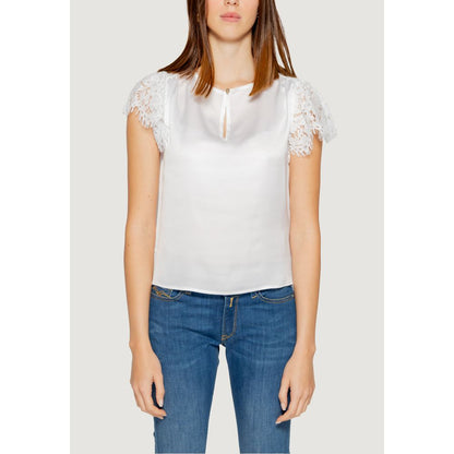 Guess White Polyester Shirt