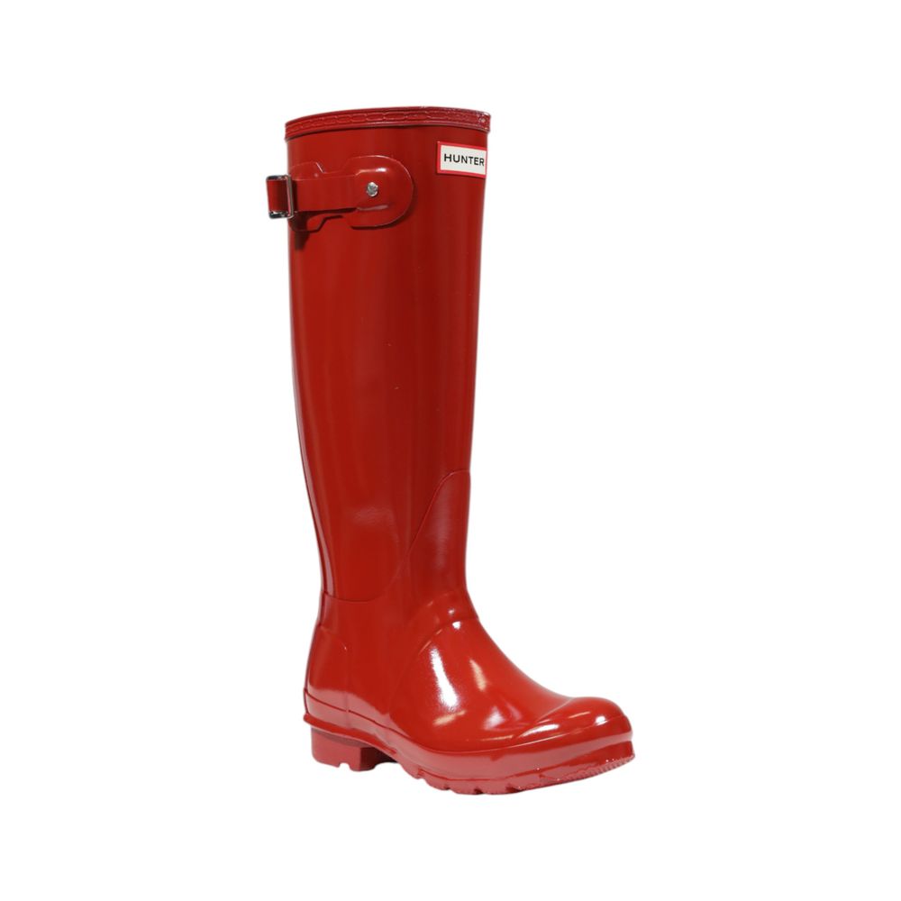 Hunter Roter Stiefel aus recyceltem Polyester