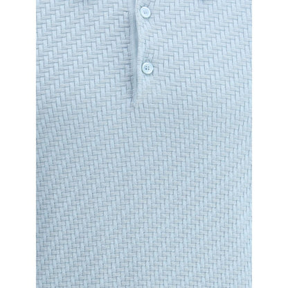 Brioni Polo Shirt with woven pattern.