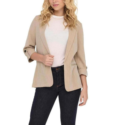 Only Beige Viscose Suits & Blazer