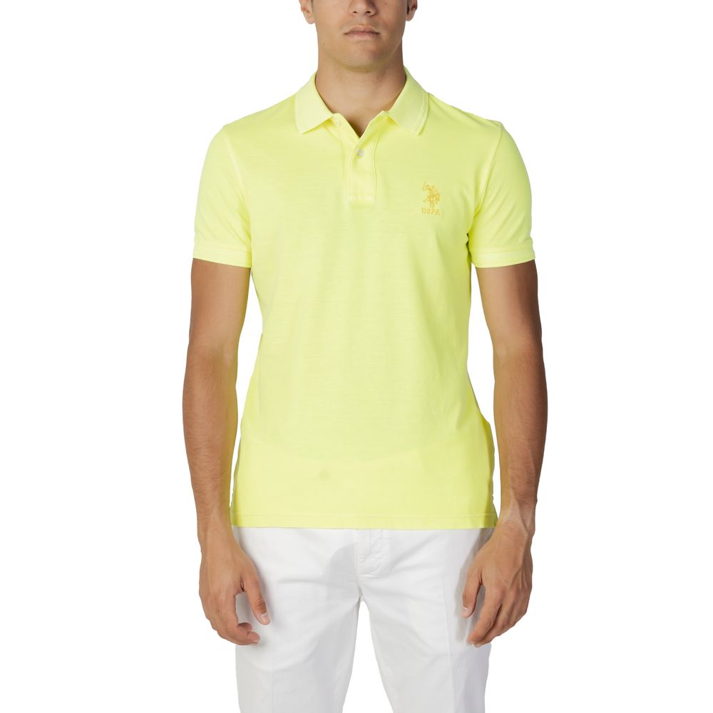 US POLO ASSN. Gelbes Poloshirt aus Baumwolle