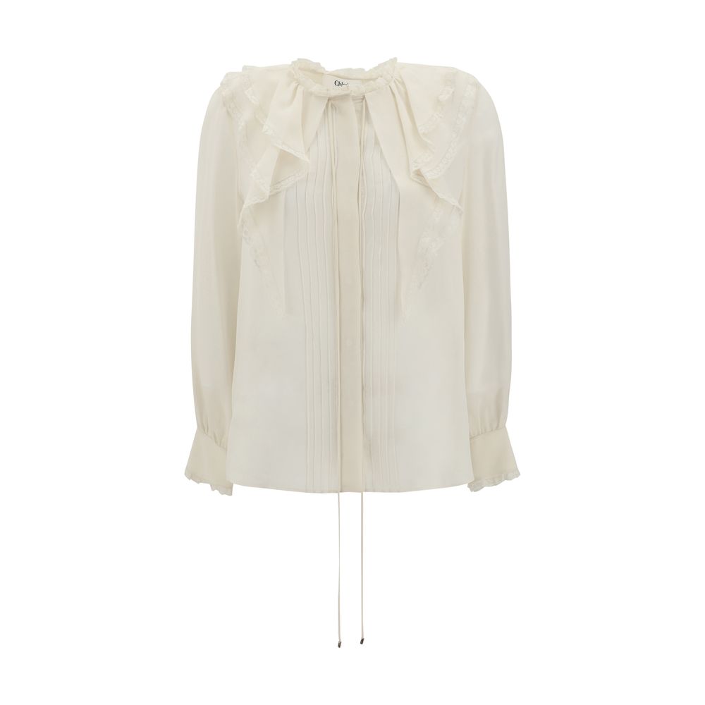 Chloé Silk Blouse with pleated details